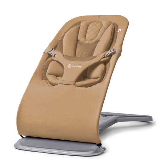 Ergobaby Evolve 3-in-1 Mesh Bouncer, Adjustable Multi Position Baby Bouncer Seat, Fits Newborn to Toddler, Grey Mesh