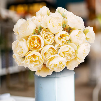 9 Bunches 27 Pcs Yellow Ranunculus Artificial Flowers, Faux Silk Mini Wedding Filler Flowers, DIY Flower Bouquet for Centerpieces, Bridal Shower Decorations, Arrangements & Home Decor(Yellow)
