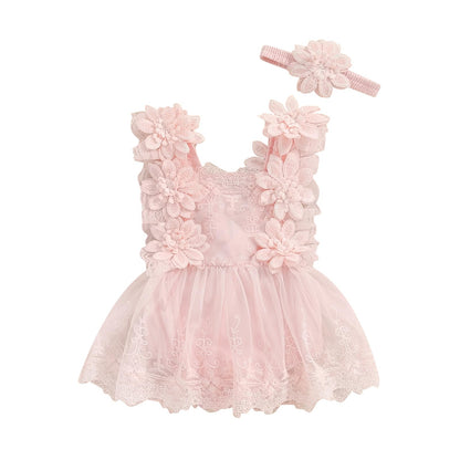 MERSARIPHY Newborn Baby Girl Boho Outfits Infant Lace Tulle Ruffle Bubble Romper Dress Jumpsuit Bodysuit Photoshoot Clothes