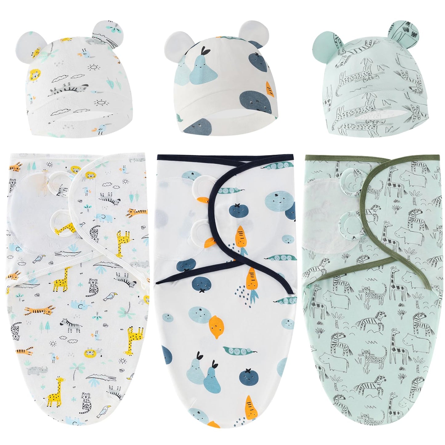 3-Pack Organic Baby Swaddle Sleep Sacks - Newborn Swaddle Sack - Baby Sleep Sack - Baby Swaddle Blanket Wrap…