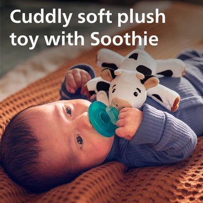 Philips AVENT Soothie Snuggle Pacifier Holder with Detachable Pacifier, 0m+, Giraffe, SCF347/01-1 Count (Pack of 1)