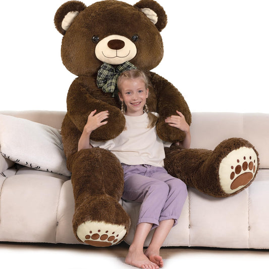 6ft Giant Teddy Bear Stuffed Animal, 72" Life Size Pink Teddy Bear Plush Toy, Cuddly Stuffed Bear Gift for Girlfriend, Wife, Kids at Birthday Valentine's Day, Christmas, Baby Shower Decor