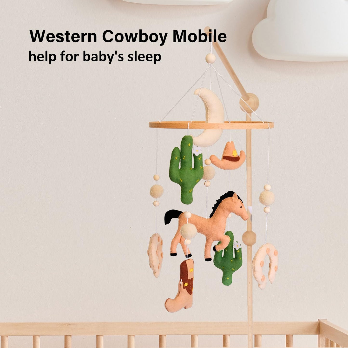 Western Baby Mobile, Cowboy Mobile for Crib, Crib Mobile for Boys, Western Nursery Decor Mobile,Baby Cowboy Nursery Decor