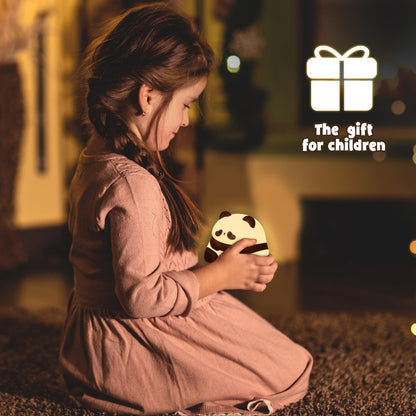 Night Light,LED Silicone Material, 3 Levels of Warm Light, Cute Animal Night Lamp for Kid's Room Decor and Breastfeeding Nursery, Squishy Novelty Bedside Lamp for Boys Girls Baby Children