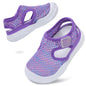 LeIsfIt Toddler Sandals Boys Girls Wide Sandals Kids Water Sandals Barefoot Water Shoes for Beach Swim Lightweight Closed Toe Summer Sandals