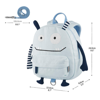 GAGAKU Toddler Backpack with Leash - Mini Kids Backpacks for Boys 2-5 Years Child Safety Backpack 3D Cartoon Animal Anti-Lost Preschool Bags - Blue