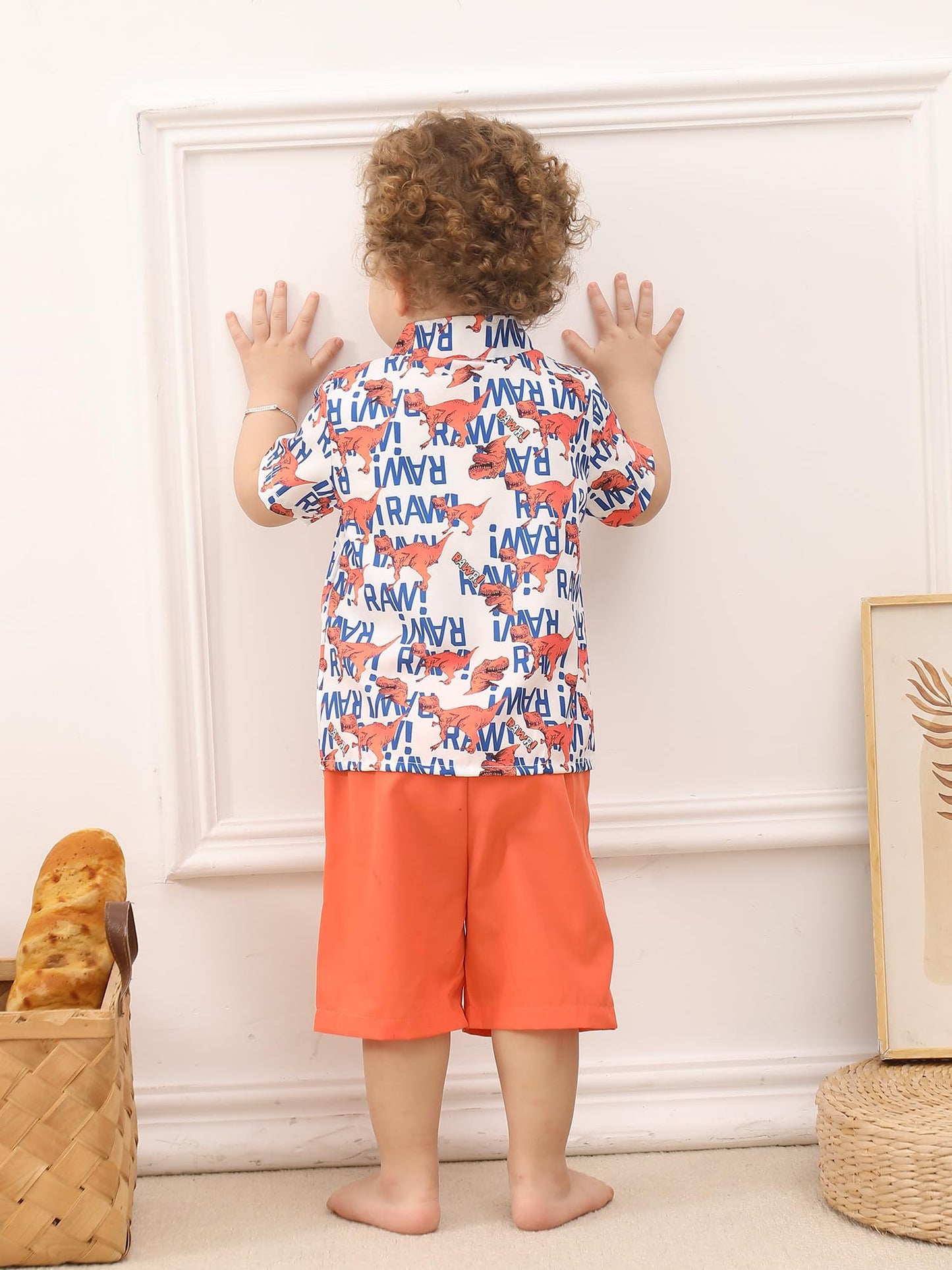 SUREPOCH Baby Boy Clothes Toddler Summer Outfits Short-sleeved Shirt Elastic Pants Two-piece Set Cute Baby Boy Outfits