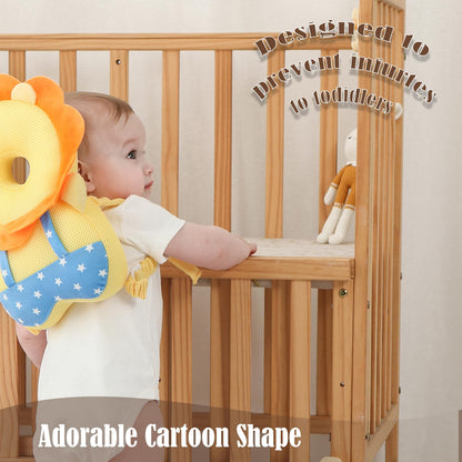 Baby Head Protector Backpack -Soft & Lightweight Pads - Prevents Bebes Backward Fall Astronauts Plush Stuffed