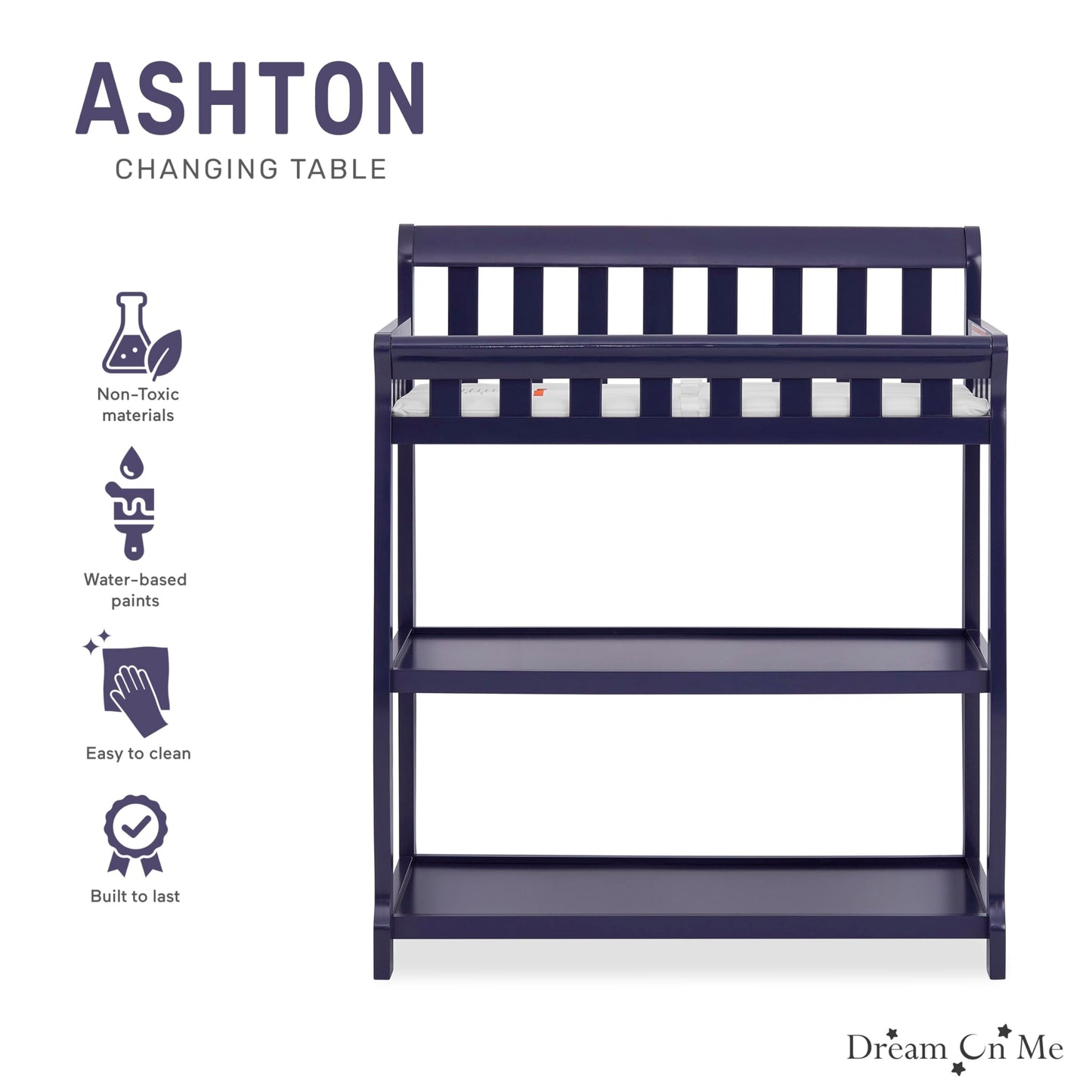 Dream On Me Ashton Changing Table, Natural, 34x20x40 Inch (Pack of 1)