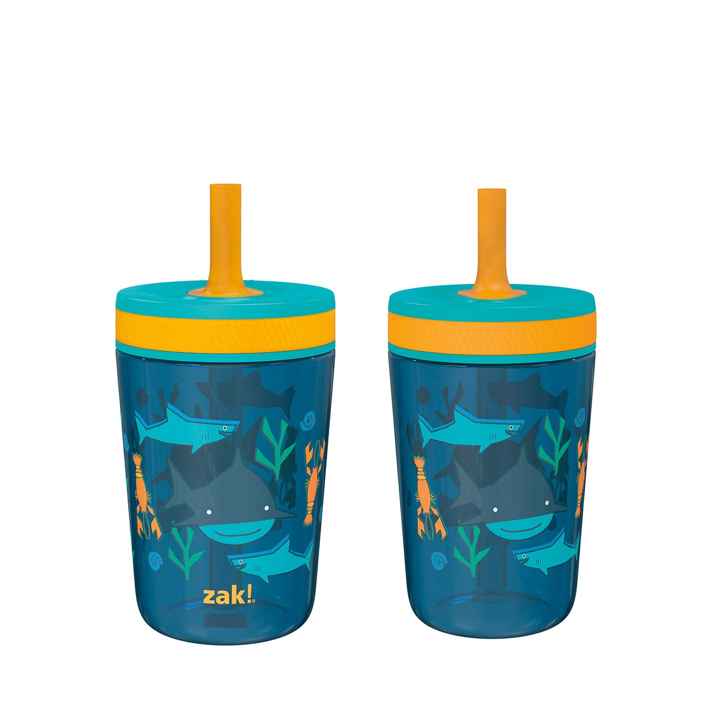 Zak Designs Disney Princess Kelso Toddler Cups For Travel or Home, 15oz 2-Pack Plastic Sippy Cups, Leak-Proof For Kids (Ariel, Aurora, Belle, Cinderella, Jasmine, Mulan, Rapunzel, Tiana)