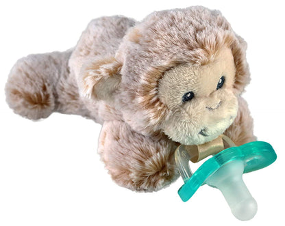 RaZbaby JollyPop Pacifier, Holder w/Detachable Baby Pacifier, Stuffed Animal RaZbuddy, All Ages 0M+, 100% Medical Grade USA Made Silicone, Machine Washable, Textured & Easy to Hold – Dragon