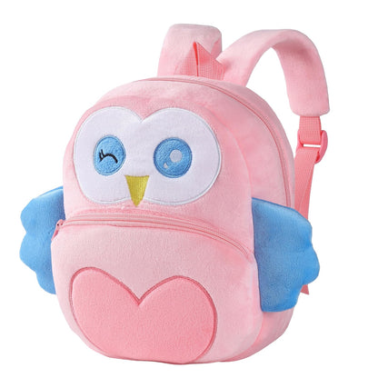 MICHLEY Toddler Backpack Plush Animal SchoolBag Cartoon Girls Travel Bag Mini Baby Daypack for Kids Kindergarten Pre School Bags, Cow