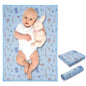 Vegan Leather Baby Changing Mat - Wipeable Portable Changing Pad, Foldable Travel Changing Mat for Baby, Newborns Toddlers Shower Gifts (Flower,20"*28")