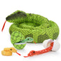 MorisMos Snake Stuffed Animals Plush Toy 120 Inch Giant Snake Plush with Babies Stuffed Snake Toys for Kids Plush Party Decorations Favors Prank Props, 4 Snake Babies, 3 Snake Eggs