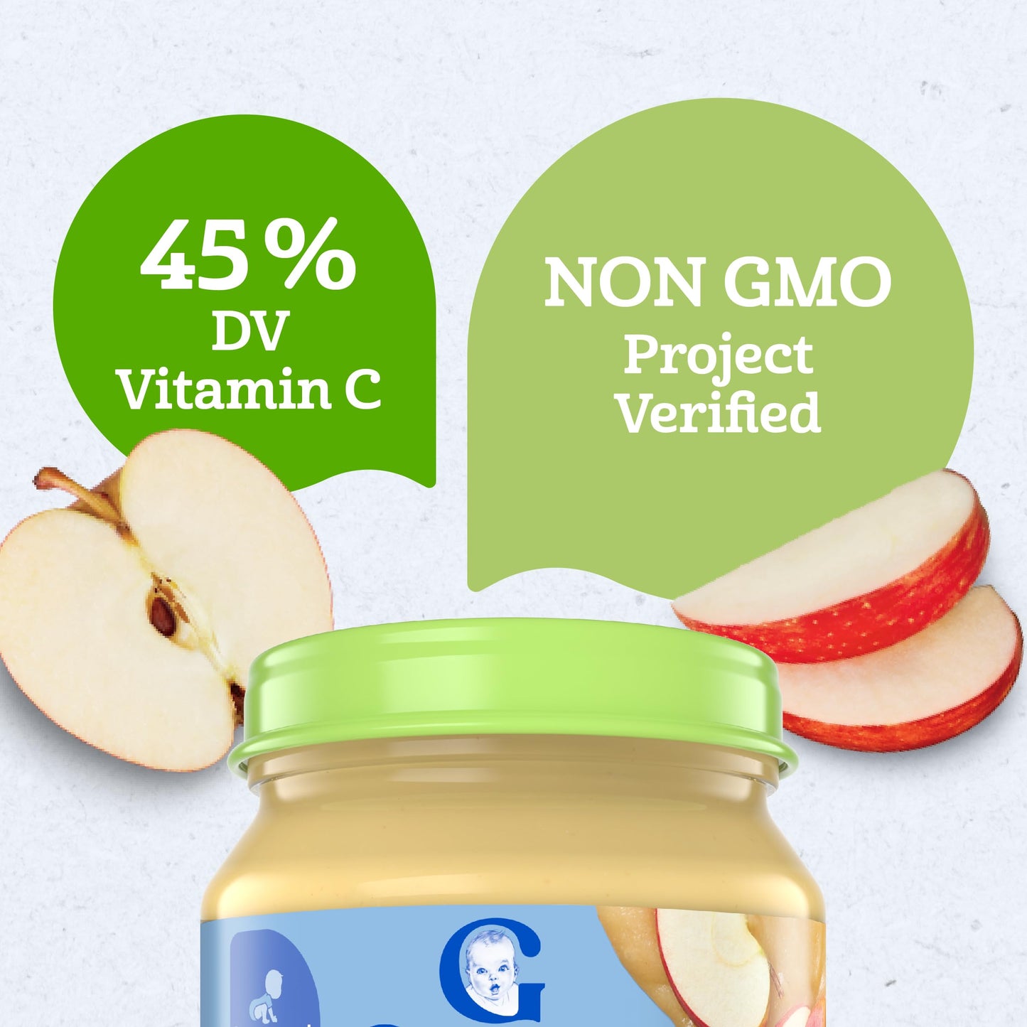 Gerber Stage 1 Baby Food, Organic Butternut Squash Jar, Baby Puree, Non-GMO, Vegetable, Puree Jars Glass, 10-pack