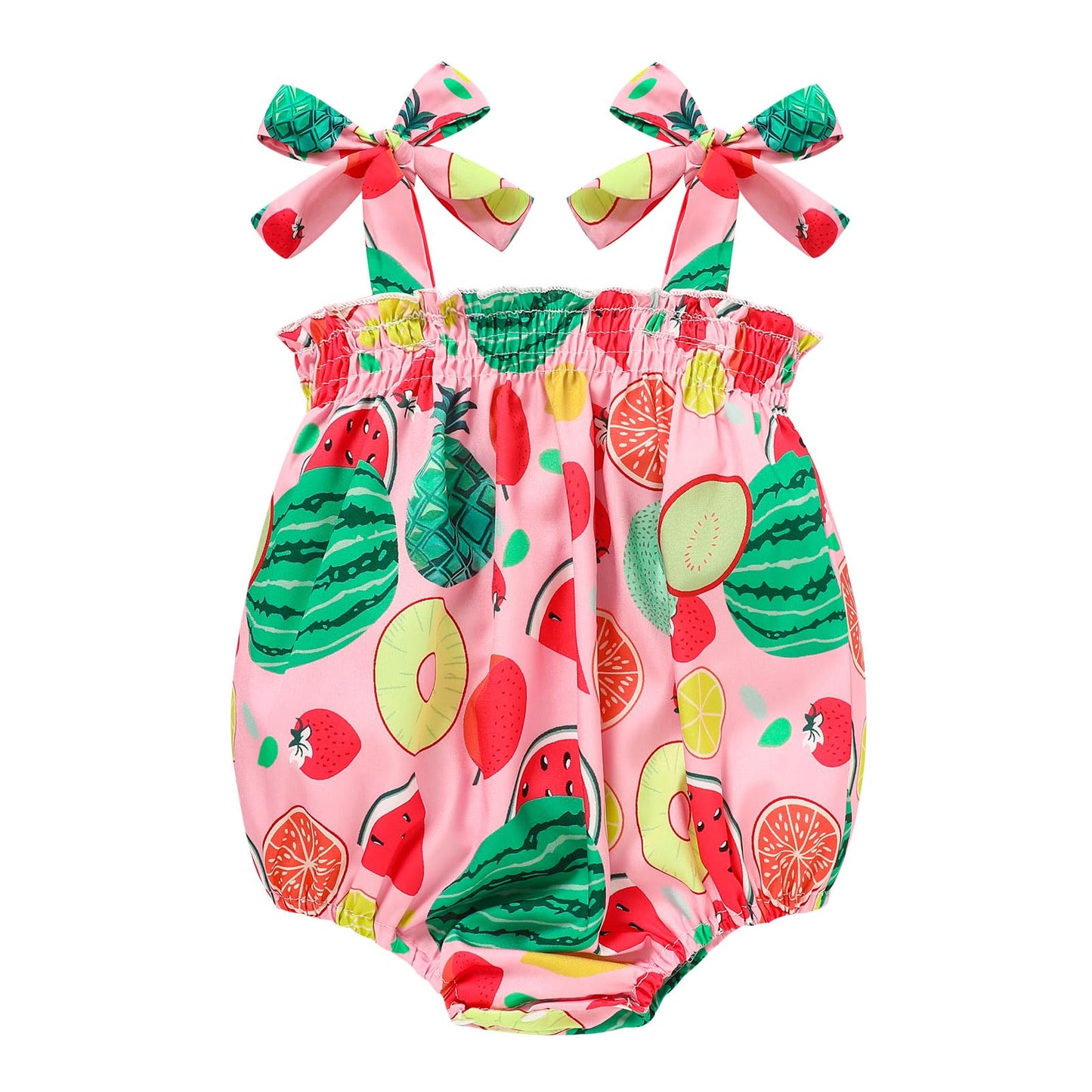 Baby Girl Summer Clothes Newborn Girl Outfits Cute Strap Baby Girl Romper Jumpsuit Infant Floral One Piece Bodysuit