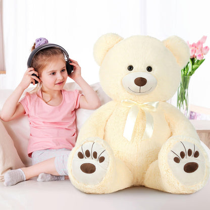 Muiteiur 49 inch Giant Teddy Bear Stuffed Animal, Big Bear Plush with Big Footprint, Great Gift for Party Decorations (Brown)