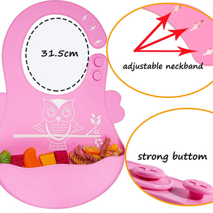 Silicone Suction Plates for Baby Toddler with Spoon Fork set Divided Dinosaurs Plates Self Feeding Training Baby Dinner Plate-Green Dinosaurs Plate Set