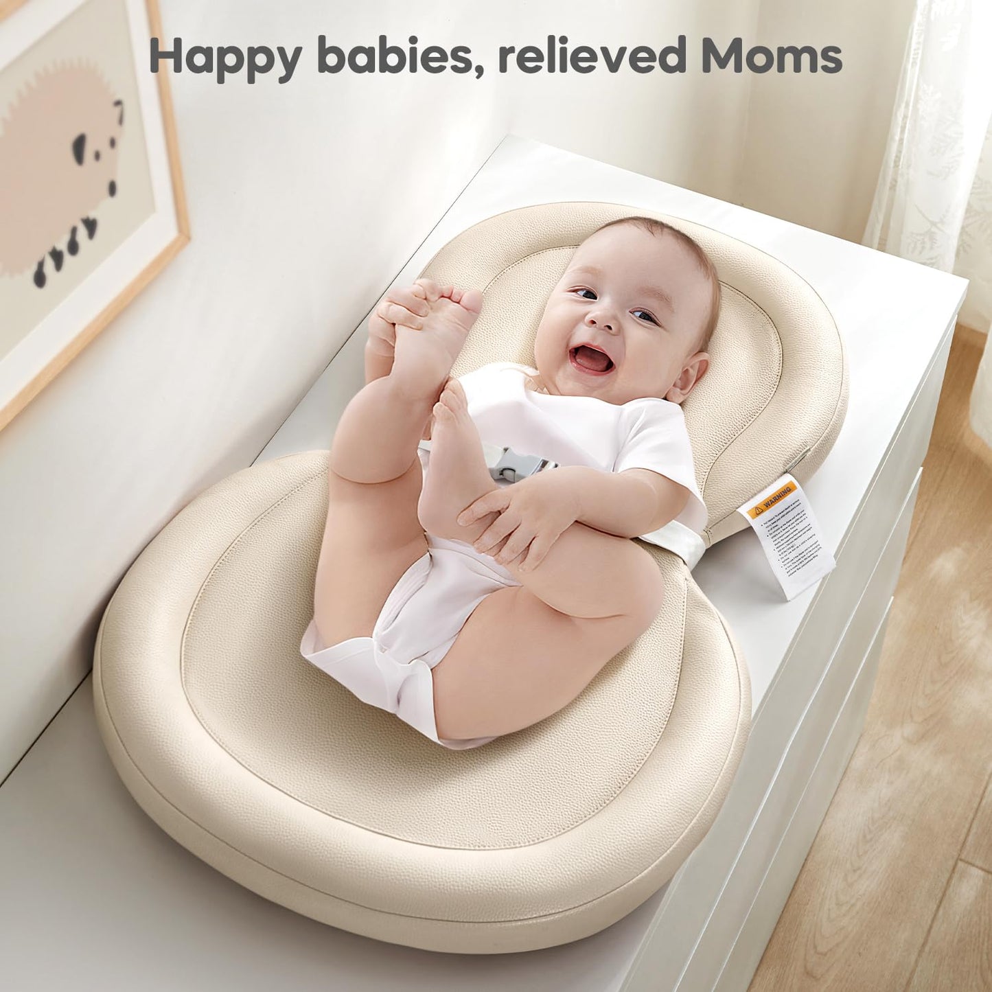 Mamatepe Baby Changing Pad, Soft, Foldable Leather Diaper Changing Pad, Waterproof & Non-Slip Wipeable, 30"X19",Pink