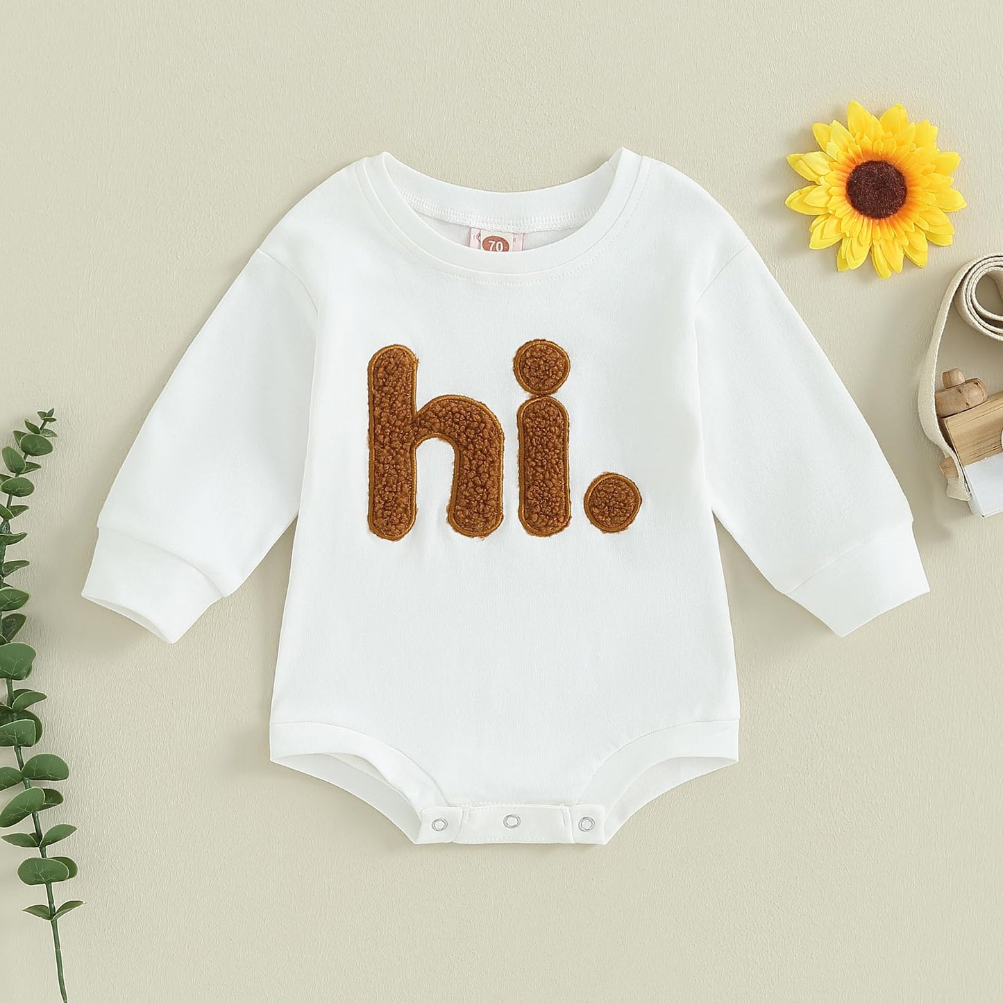 VISGOGO Newborn Infant Baby Boy Girls Oversized Romper Little Dude Sweater Onesie Coming Home Outfit Neutral Clothes