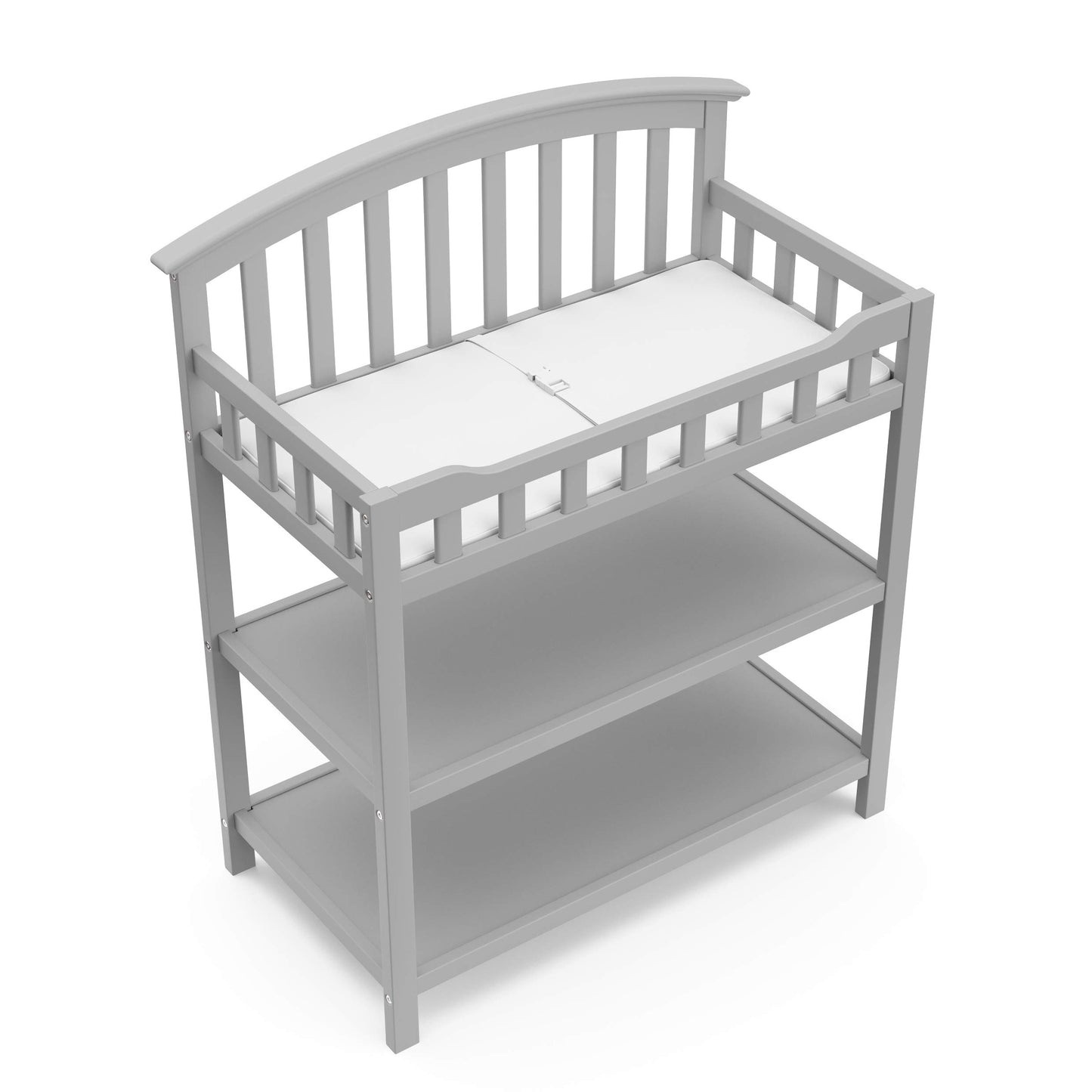 Graco Changing Table with Water-Resistant Changing Pad (White) – GREENGUARD Gold Certified, Multi Storage Nursery Changing Table for Infants and Babies