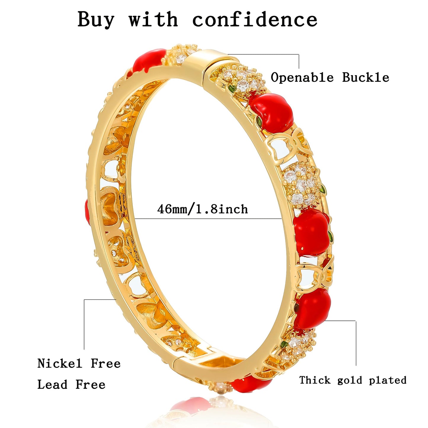Ethlyn Gold Plated Colorful Openable Kids Baby Girls Bangles Bracelets Birthday Christmas Gifts Birthday Presents for children