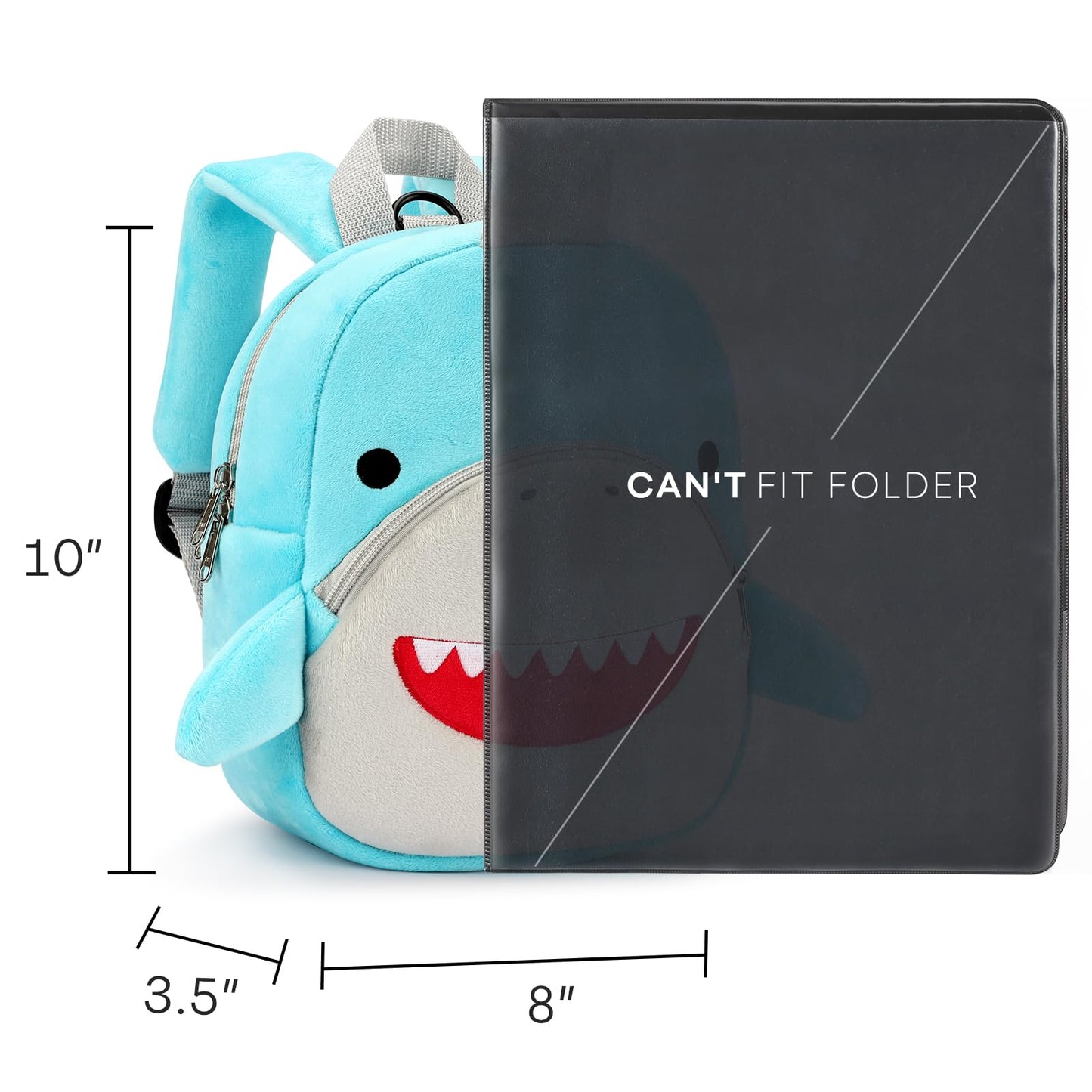 mibasies Toddler Backpacks for Girls 2-4: Plush Backpack -3D Animal Cartoon Mini Travel Bag -10 inch Toddler Backpack Leash