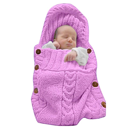 XMWEALTHY Newborn Baby Wrap Swaddle Blanket Knit Sleeping Bag Receiving Blankets Stroller Wrap for Baby(Dark Gray) (0-6 Month)