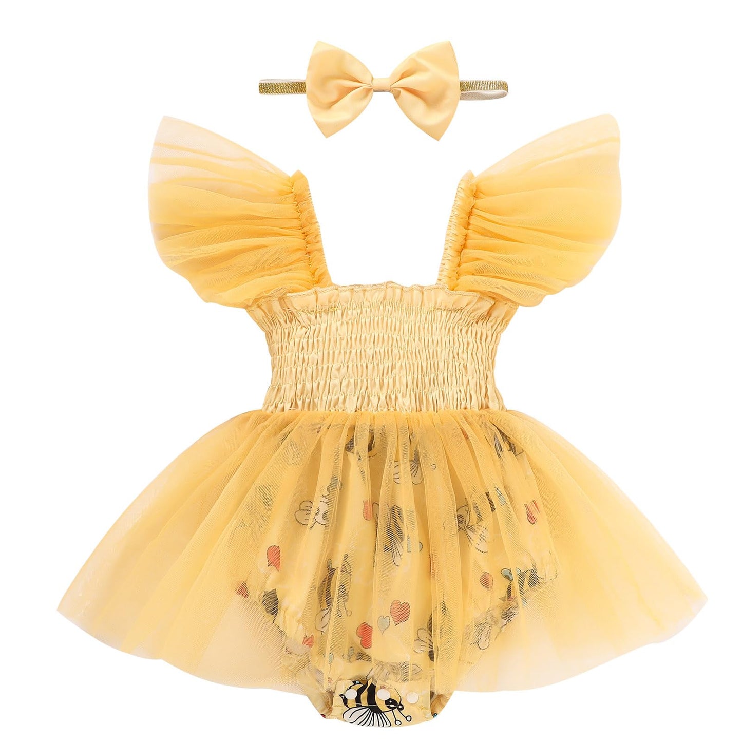 Baby Girl Clothes Infant Tulle Romper Ruffe Sleeveless Bodysuit Baby Girl Outfits Infant Girl Dress 0-18M