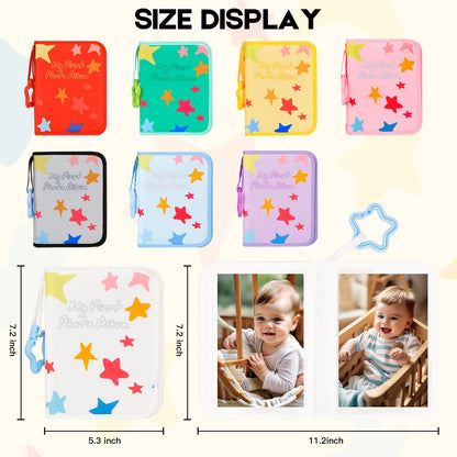 Baby's My First Photo Album for Baby Holds 21 4x6 Photos, Baby Photo Album Soft Cloth Family Book, My First Family Album for 4x6 Baby Shower Kids Toddlers Family Pictures, Toddler Photo Album (Blue)