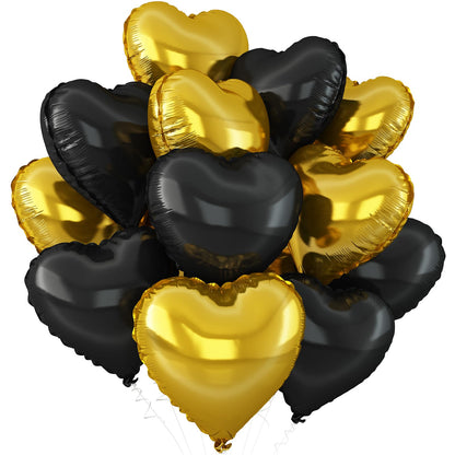 Sage Green Gold Heart Balloons,12Pcs Light Gold Heart Shaped Foil Balloons,18Inch Cream White Helium Mylar Balloon for Baby Shower Birthday Anniversary Wedding Party Decorations