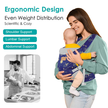 Baby Carrier Newborn to Toddler, Ergonomic Adjustable Toddler Carriers for 7-65 Lbs, Cozy Lightweight Infant Carrier with Neck Support, Baby Holder Carrier with Lumbar Support for Mom Dad