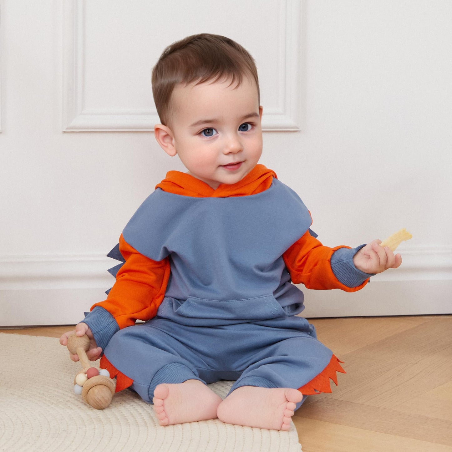 MA&BABY Toddler Boys Clothes Dinosaur Print 6 12 18 24 Months 3T 4T Outfits Long Sleeve Pullover Jogger Pant 2PC Sets