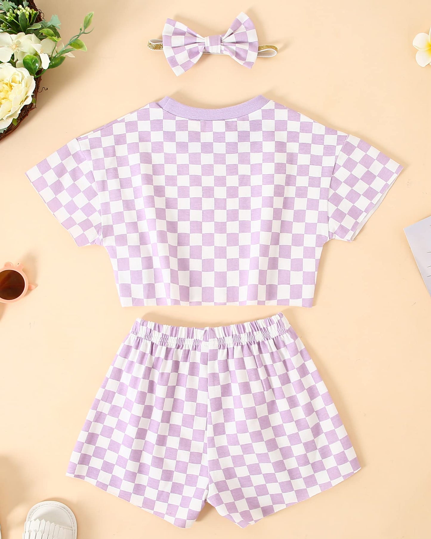 WESIDOM Toddler Girl Clothes Baby Girls Outfits 6M-5T Summer Floral Print Shirt+Shorts+Headband 3pcs Baby Clothing