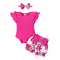 YOUNGER TREE Newborn Infant Baby Girl Clothes Romper Shorts Set Floral Summer Outfits Cute Baby Girl Clothing