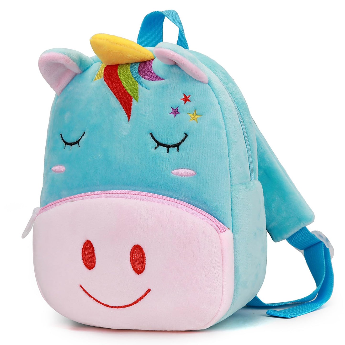 Ladyzone Toddler Backpack Zoo Animals Backpacks Cute Plush Bag Cartoon 10" Preschool Book Bag For 2+ Years Girls Boys