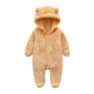Newborn Baby Jumpsuit Hooded Fleece Rompers Long Sleeve Onesies Outwear Outfits