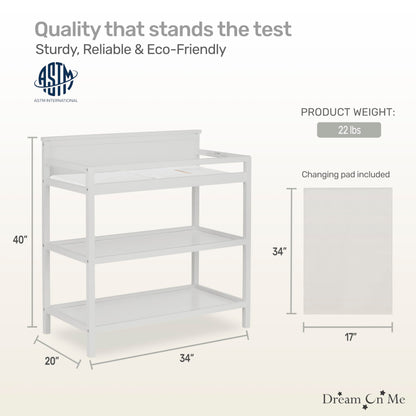 Dream On Me Jax Universal Changing Table, Blush Pink , 34x20x40 Inch (Pack of 1)