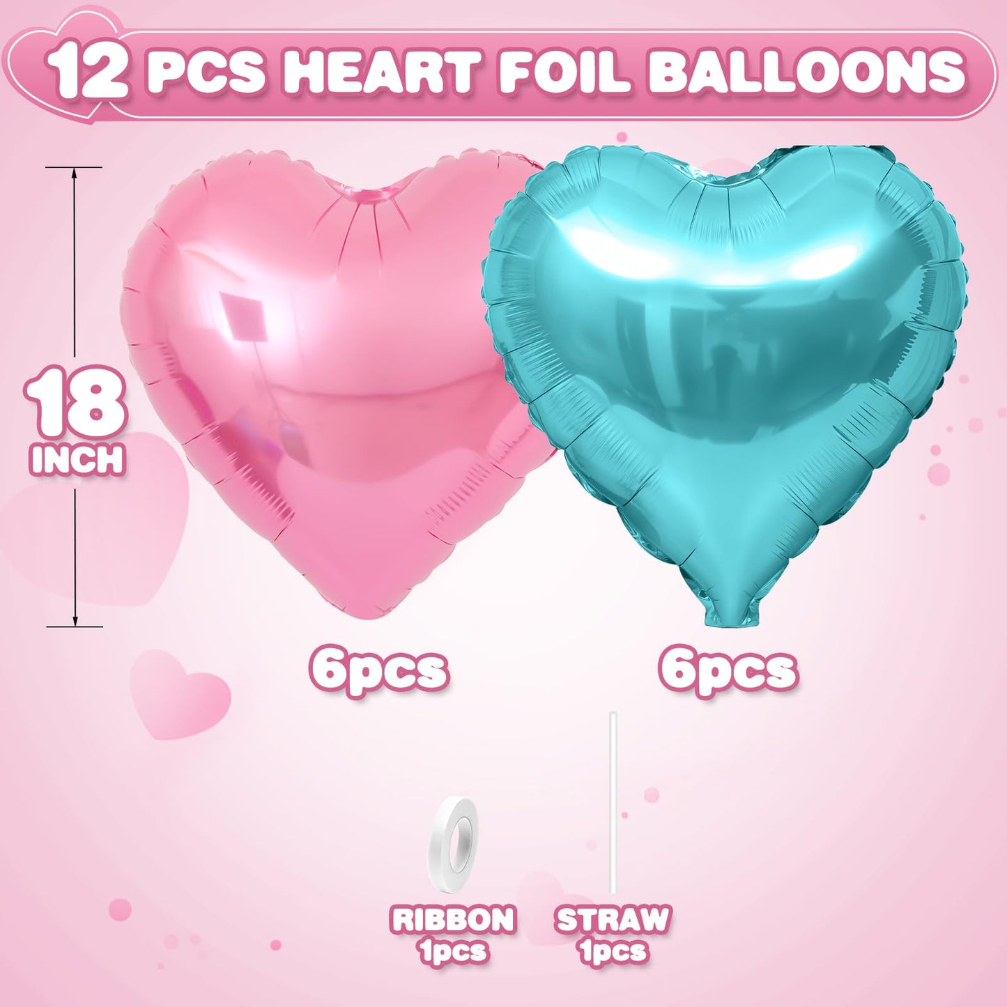 Sage Green Gold Heart Balloons,12Pcs Light Gold Heart Shaped Foil Balloons,18Inch Cream White Helium Mylar Balloon for Baby Shower Birthday Anniversary Wedding Party Decorations