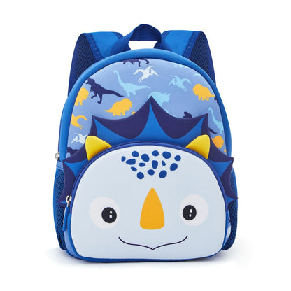 KK CRAFTS Preschool Backpack Toddler Neoprene Animal Schoolbag Lunch backpack for Kids Boys Girls(Dinosaur)