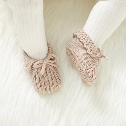 mimixiong Baby Booties Newborn Infant Sock Shoes Hand Knitting Crochet Boy and Girl Cozy Shoes