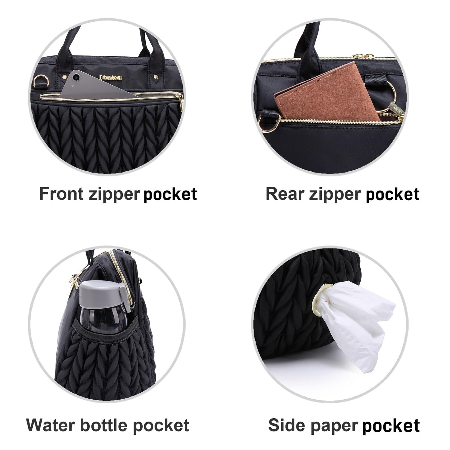 Small Diaper Bag Tote Crossbody, Medium Baby Bag Convertible Backpack for Women Diaper Purse