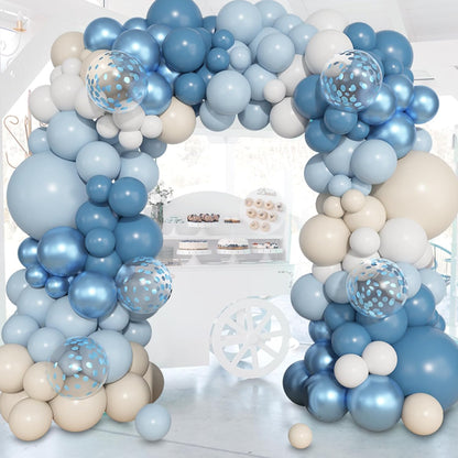 Ouddy Life 157 Pcs Boho Dusty Pink Balloons Arch Garland Kit, Blush Neutral Pink Sand White Metallic Gold Different Size Balloon for Girls Baby Shower Birthday Wedding Gender Reveal Party Decorations