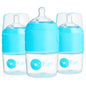 PopYum 9 oz Orange Anti-Colic Formula Making/Mixing/Dispenser Baby Bottle with #2 Medium Flow Nipple, 260 ml, BPA-Free, Natural Latch