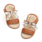 Felix & Flora Toddler Girls Sandals Soft Rubber Flats Summer Baby Flower Girl Shoes.