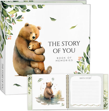 Keepsake Memory Book for Baby Boy Girl, First 5 Year Baby Book, Milestone Book That Captures Every Significant Event From Birth to Age 5, Gender Neutral Journal Scrapbook Photo Album