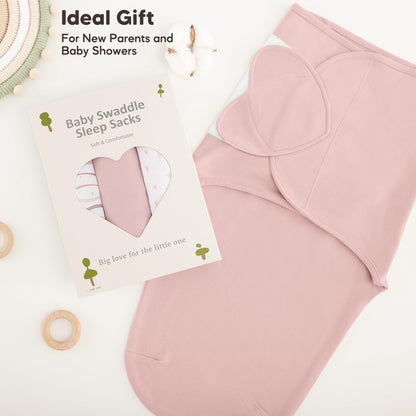 Susurration Swaddles for Newborns, 100% Cotton Baby Swaddle Sleep Sack, with Adjustable Velcro, Breathable and Durable Unisex Swaddle Sleep Sack, 3 Pack