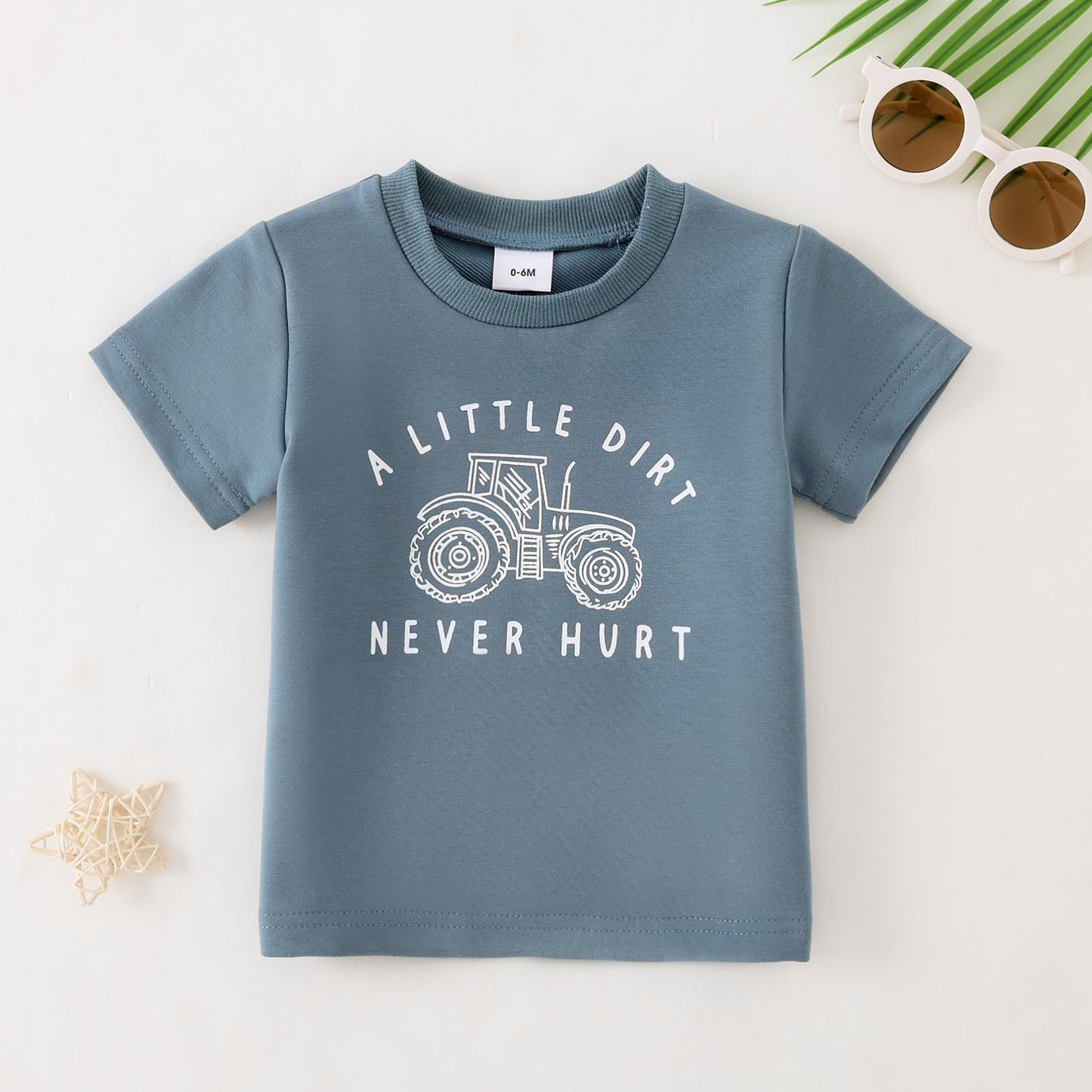 Yvowming Toddler Baby Boy Clothes Kids Summer Truck Print T Shirt Short Set with Pockets 0-4T