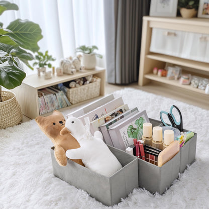 Criusia Drawer Organizer Clothes, 10 Pack Dresser Organizer for Baby Clothes, Underwear, Sock- Foldable Closet Organization and Storage Dividers Bins for Nursery, Bedroom (Beige)