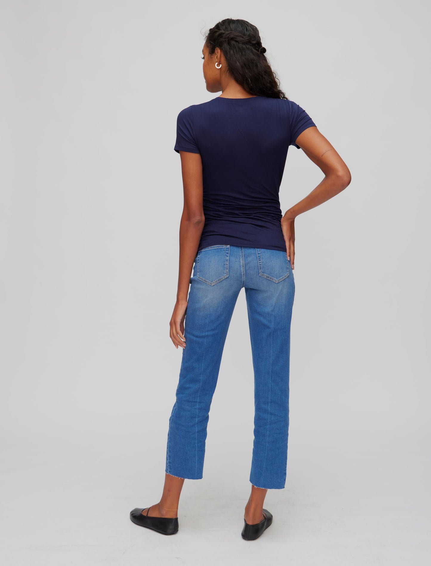 Motherhood Maternity Women's Stretch Secret Fit Over The Belly Straight Leg Pregnancy Jeans